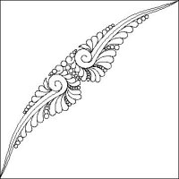(image for) Judys DPD Q Circle Feathers and Pearls-L04270*