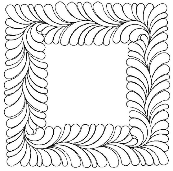 (image for) Julies Feather Border and Corner-L00207