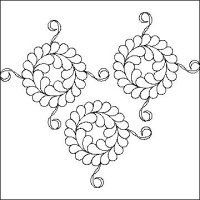 (image for) Double Irish Chain Feather Wreath and Ribbons Set-L03828*