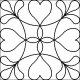 (image for) Blooming Hearts Nine Patch-L02357*