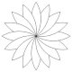 (image for) 16 Petal Flower-L01792*
