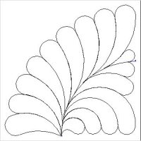 (image for) Debs Feather Wreath Quarter Block-L04534*