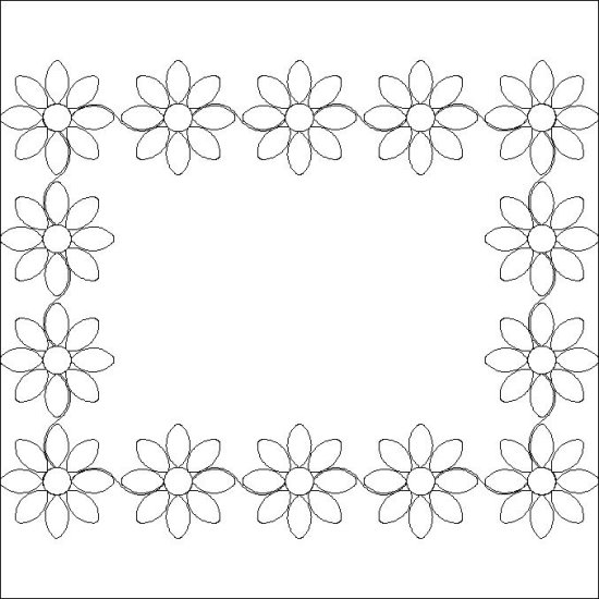 (image for) 8 petal flower_border and corner-L00971 - Click Image to Close