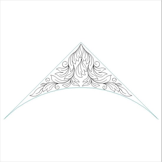 (image for) Acanthus Bella Arched Triangle-L01581* - Click Image to Close