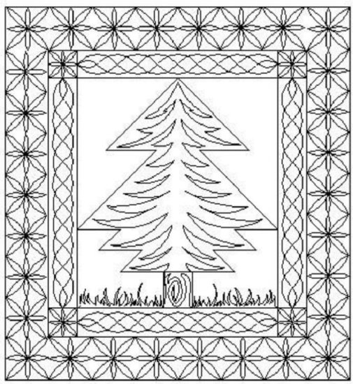 (image for) Pine Tree Table Runner_1-L00386 - Click Image to Close