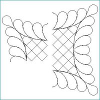 (image for) DWR Feather and Crosshatch 3 Quarter and Half A Diagonal-L04734*