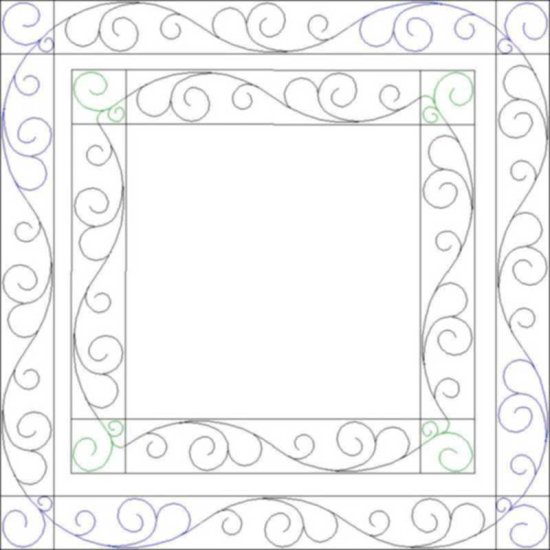 (image for) Feather Fantasy Narrow Border and Corner 4-L03946*
