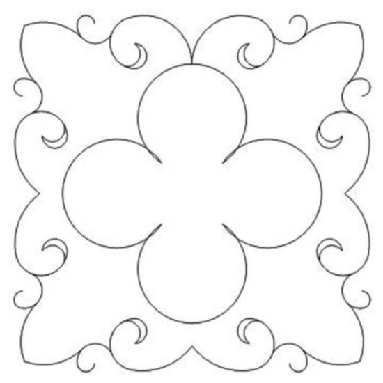 (image for) 4 Petal Flower and Frame-L01633* - Click Image to Close