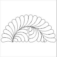 (image for) Debs Feather Wreath Half Block-L04532*