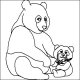 (image for) Panda and Baby-L01052