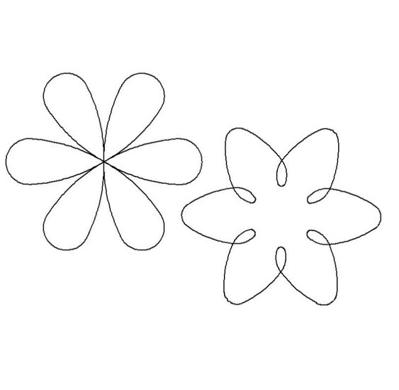 (image for) 6 Point or Petal Flowers-L01667 - Click Image to Close