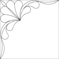 (image for) Feathered Ribbons Quarter Circle Background-L05978