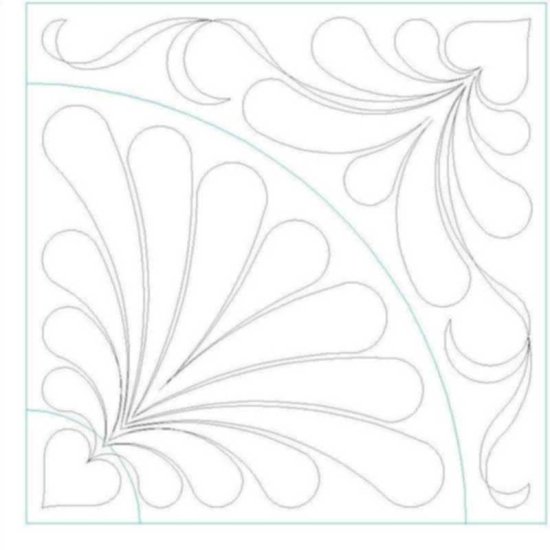 (image for) Fan Block_Hearts and Feathers-L00711 - Click Image to Close