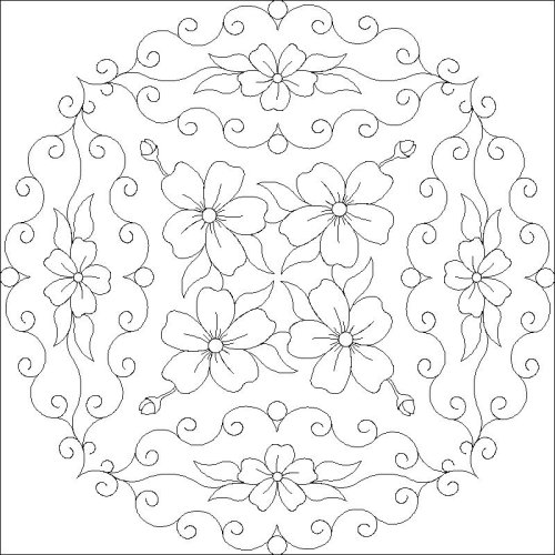 (image for) Double Wedding RingCherry Blossoms Block and Melon-L04101*
