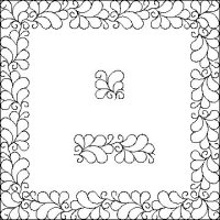 (image for) Feather and Curl 2 Border and Corner-L04087*