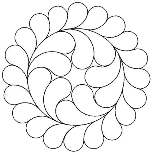 (image for) Feather Wreath with feather center-L00549