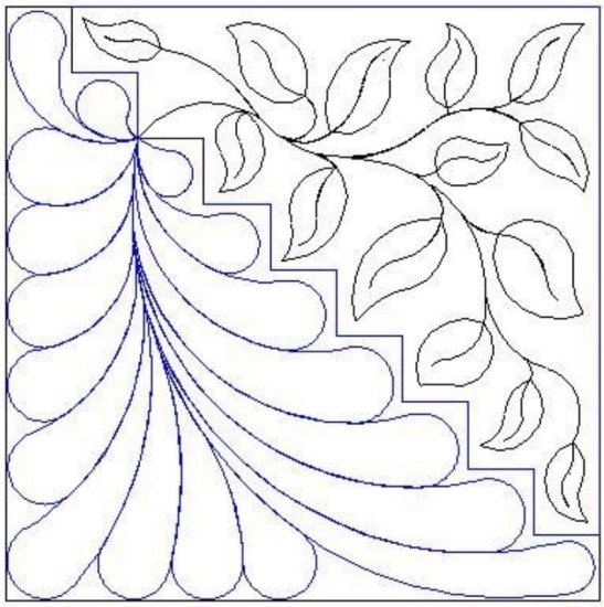 (image for) Log Cabin Feathers 9 and Leaves 8-L00599