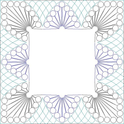 (image for) JN Frozen Fountain_Outer Border and Corner Rays and Pearls-L05328