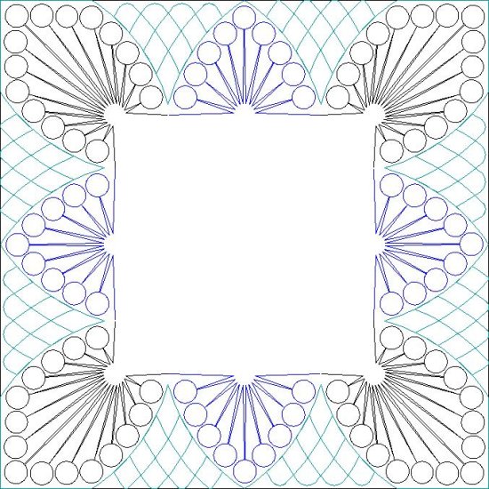 (image for) JN Frozen Fountain_Outer Border and Corner Rays and Pearls-L05328