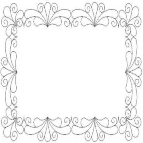 (image for) Feather Fantasy Narrow Scalloped Border and Corner-L02529*