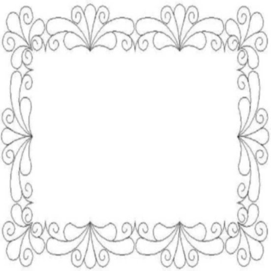 (image for) Feather Fantasy Narrow Scalloped Border and Corner-L02529*