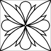 (image for) Feather and Leaf 2 Block-L04234*