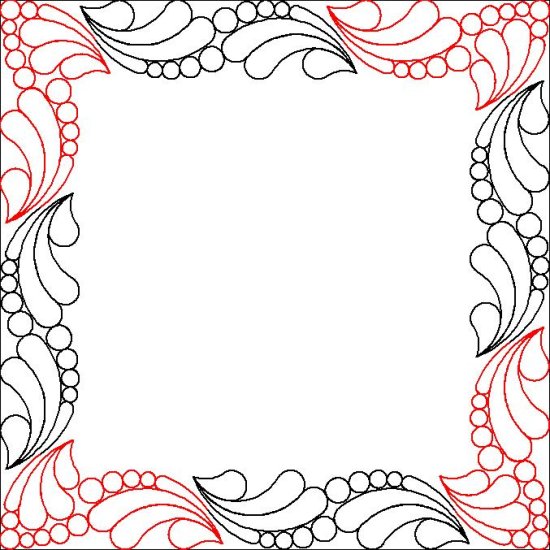 (image for) Pearls and Feathers_Narrow Border and Corner_2-L05616