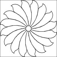 (image for) Spindrift Large Plate Center Flower-L04637*