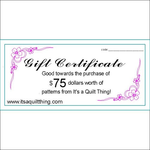 (image for) $75.00 gift certificate