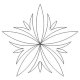 (image for) 5 Point Star Flower Block-L01661*