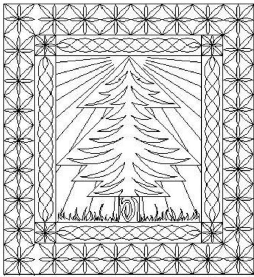 (image for) Pine Tree Table Runner_2-L00387 - Click Image to Close