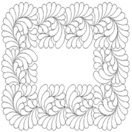 (image for) Scalloped Feather Border and Corner 4-L02861*