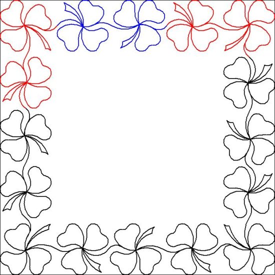 (image for) 3 Leaf Clover_Border and Corner_2-L06205