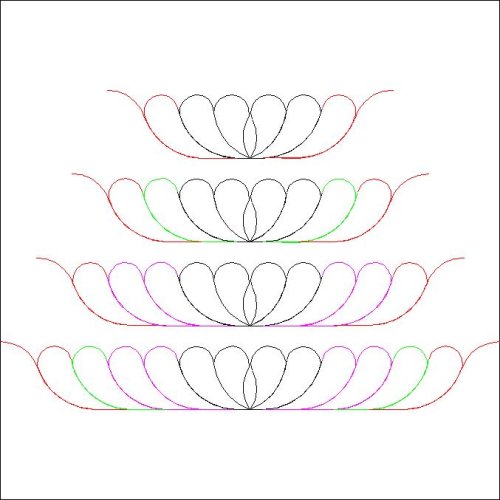 (image for) Belle Feather Border and Corner-L02743*