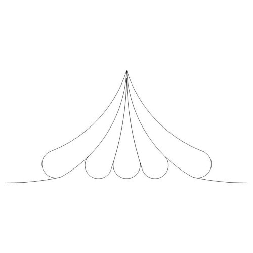 (image for) Feather Fan Triangle p2p-L04164*