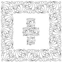 (image for) Feather Fantasy_border and corner_3a-L00432