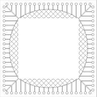 (image for) Bubbles and Lace Border and Corner-L04913*