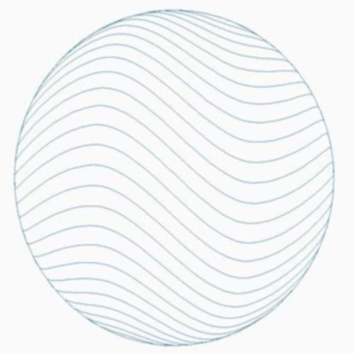 (image for) Sphere_Crosshatch Wave Horizontal Lines with Outside Circle 00019dc *