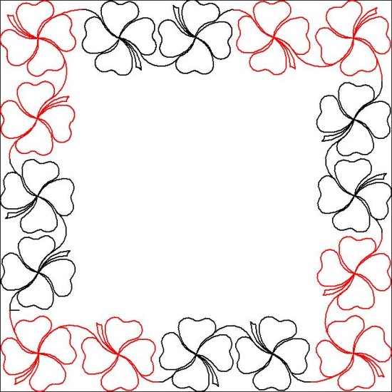 (image for) 4 Leaf Clover_Border and Corner-L06203