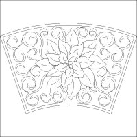 (image for) Curved Poinsettia Placemat-L05919