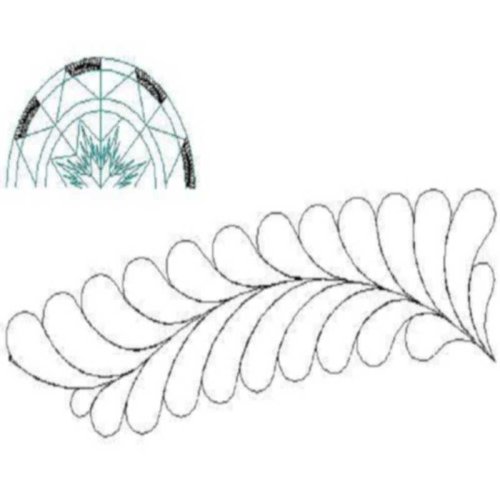 (image for) Judys Celebration Tree Skirt 2008_Feathers Outer Ring-L01073*