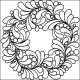 (image for) Debs Applique Wreath-L01641*