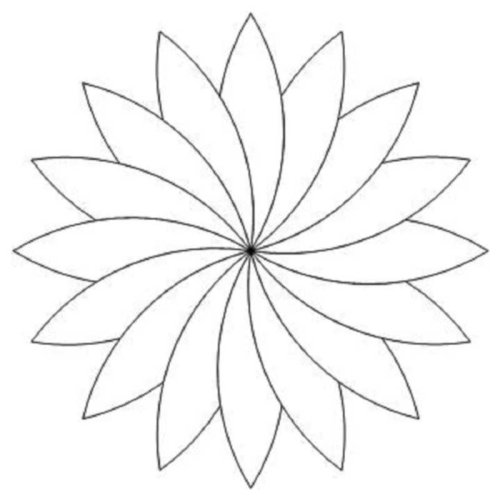 (image for) 16 Petal Flower-L01792*