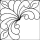 (image for) CarrieAnn Feathers and Leaves Three Quarter Block-L02776*