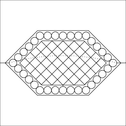 (image for) Loris Stretched Hexagon_Beaded Crosshatch-L05561