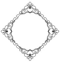 (image for) Mardi Gras_Heart and Feather_Frame-L01236