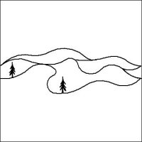 (image for) Snowdrifts with trees-L00296*