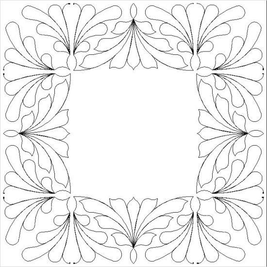 (image for) Feather and Acanthus Border and Corner 1-L05106*