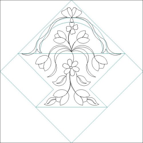(image for) Floral Basket Simple Block 2-L04883*