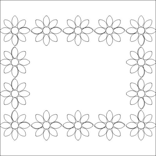 (image for) 8 petal flower_border and corner-L00971